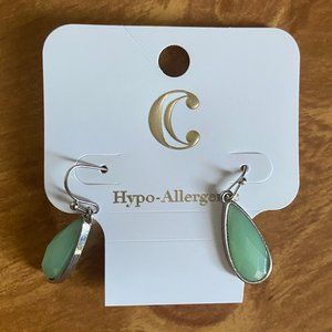 New mint green Charming Charlie teardrop earrings